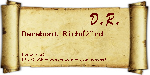 Darabont Richárd névjegykártya